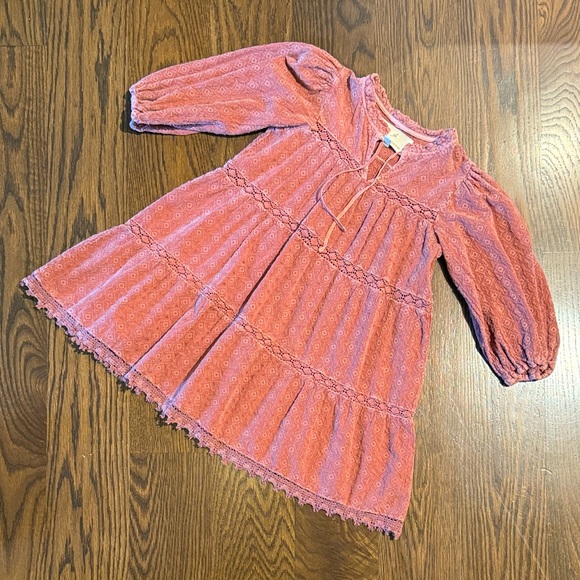 Bebe Organic Cotton Pink Long-Sleeve Dress